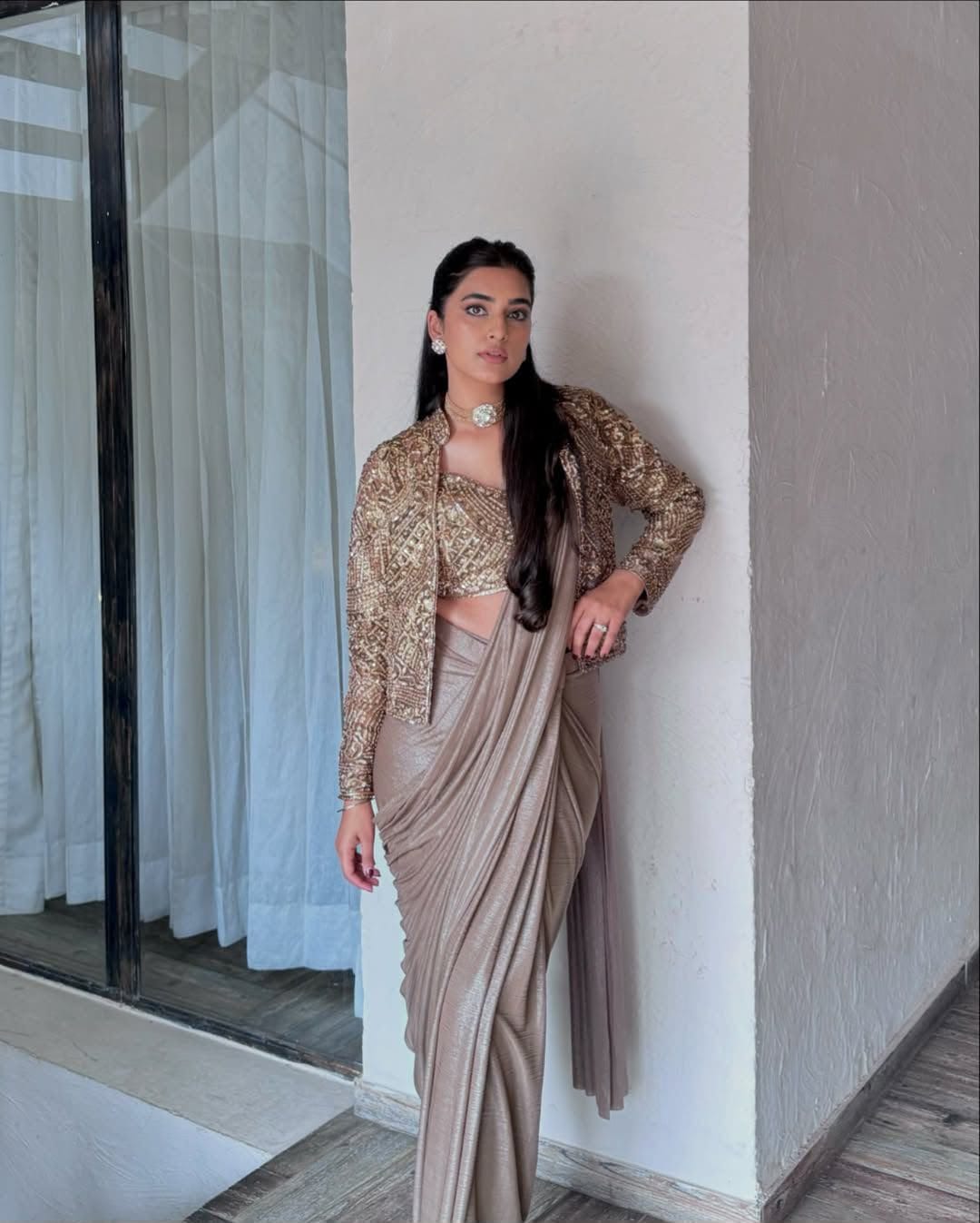 ENHANCE THE BEAUTY OF YOUR WARDROBE WITH THIS NEWLY LAUNCHED READY TO WEAR LEHENGA SAREE DESIGN SET