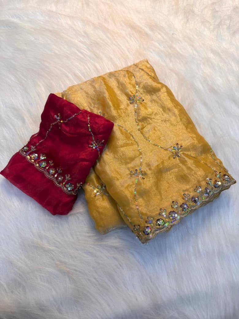 NAVRATRI Lehenga Saree Set | Chinon Silk