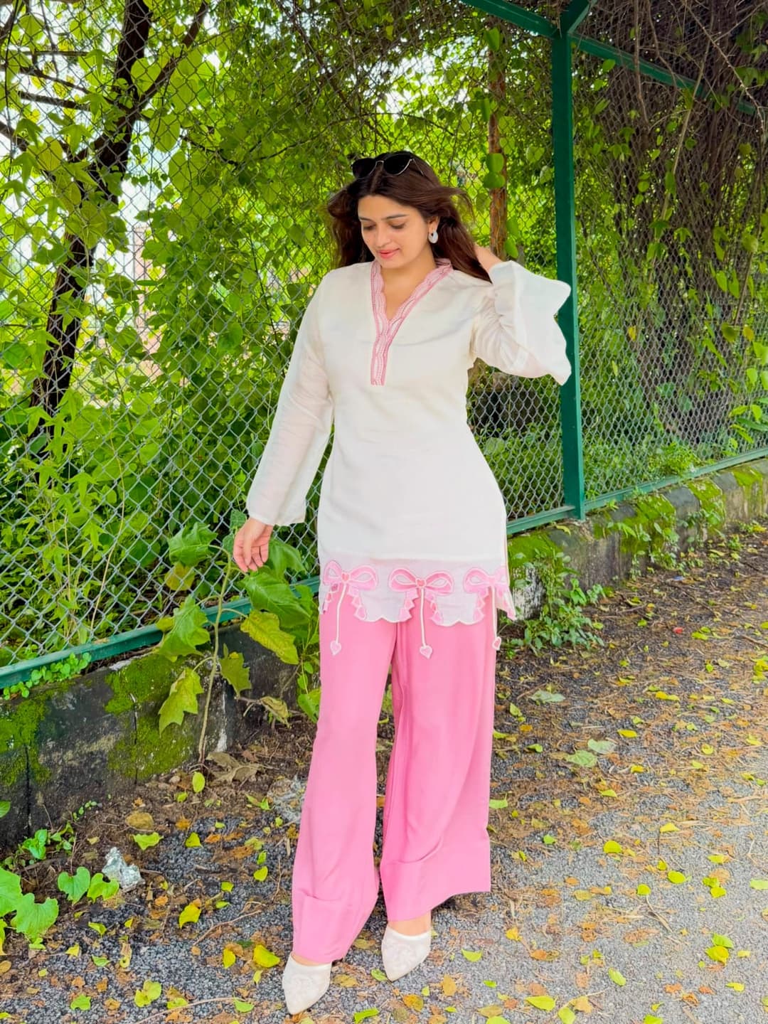 Roman Silk Top & Plazzo Set