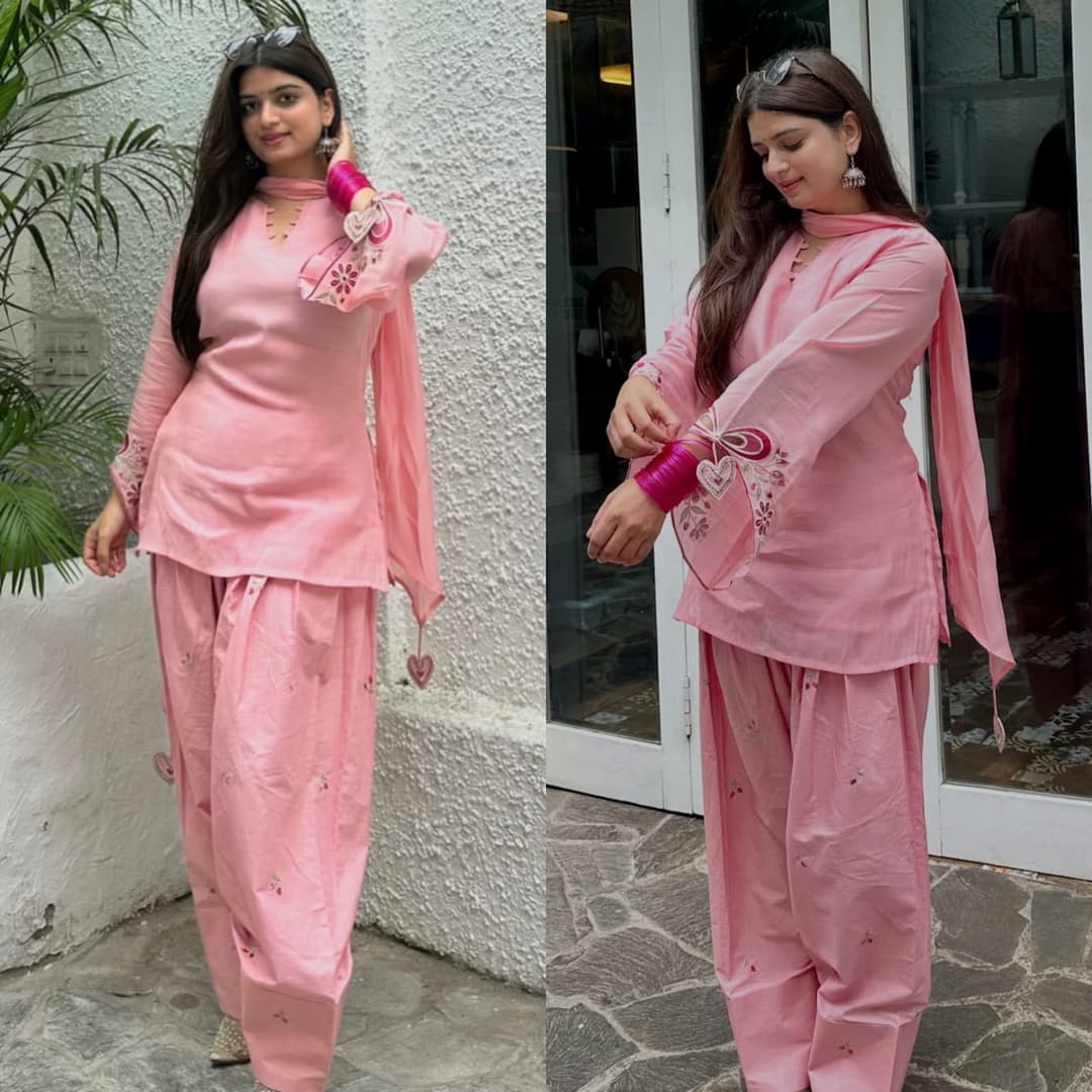 Designer Party Wear Look Top With Farshi Salwar