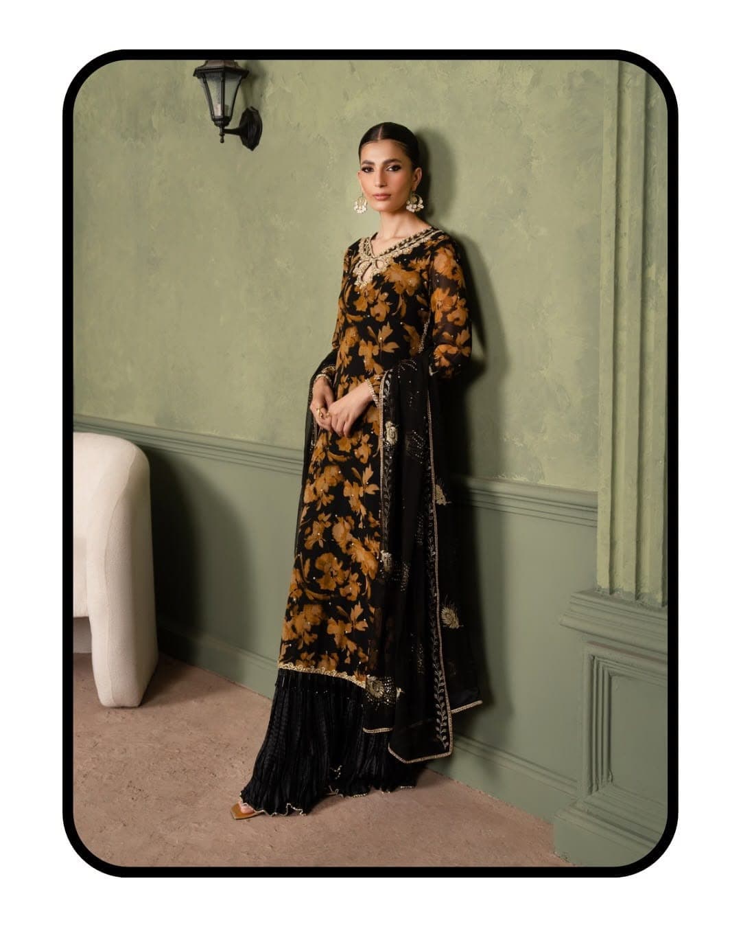 Heavy Embroidery Sequence Work Top Bottom And Dupatta Set