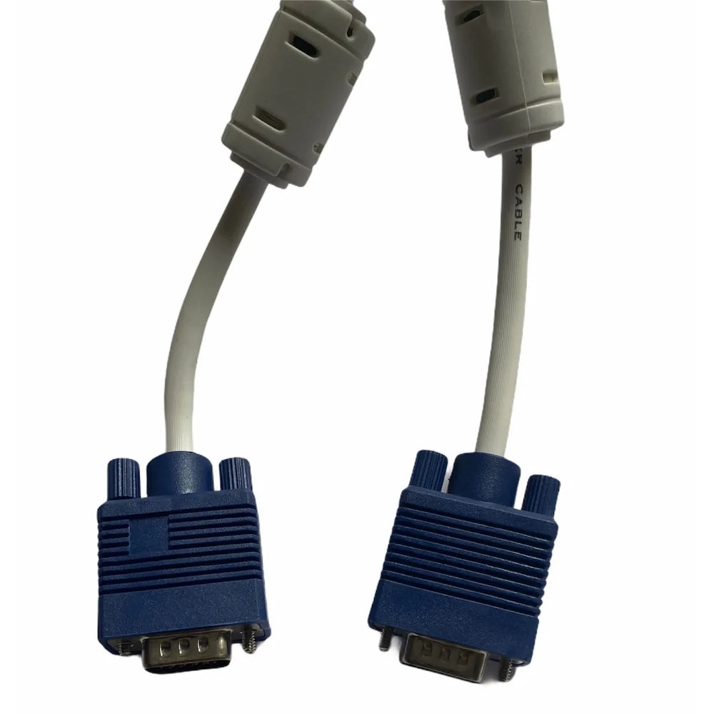 VGA Cable Male to Male 3 Yards Supports PC, Monitor, TV, LCD_LED, Plasma, Projector, TFT (White)