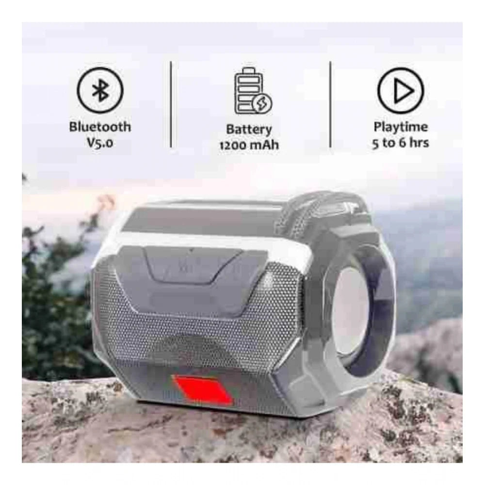 Plastic Rubber Wireless A005 Bluetooth Speaker (Grey)
