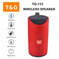 Plastic Rubber Wireless TG113 Bluetooth Speaker (Red)
