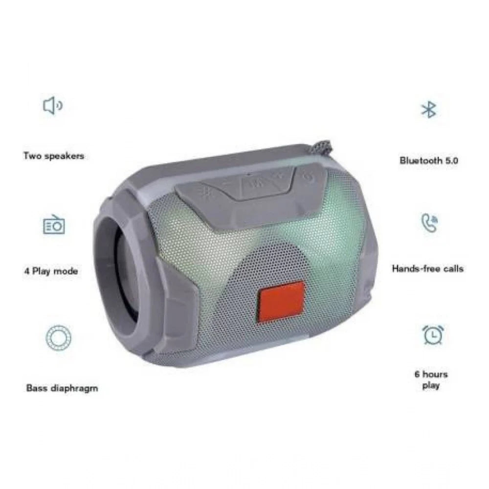 Plastic Rubber Wireless A005 Bluetooth Speaker (Grey)