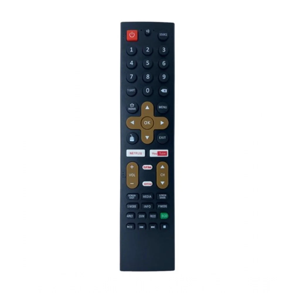Smart TV Remote No. 1089 with Netflix - YouTube Functions- Compatible-Replacement for Treeview Smart TV LCD-LED Remote Control (Black)