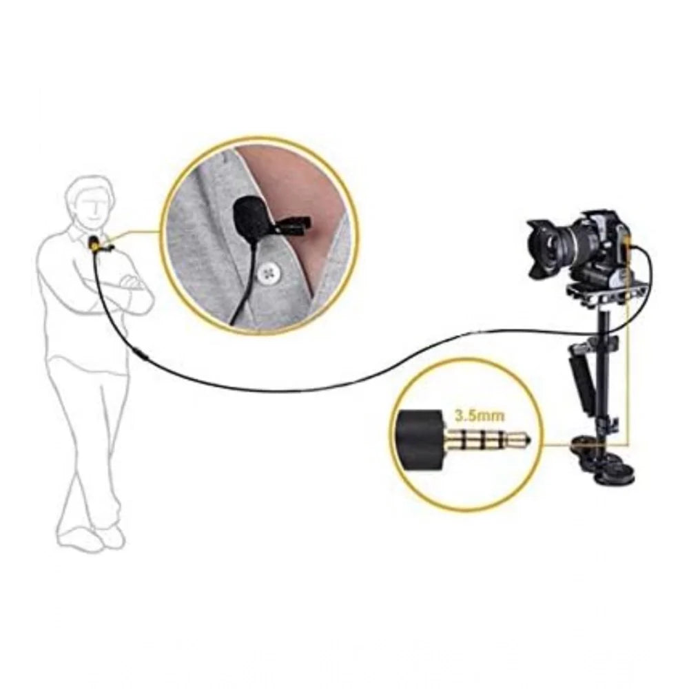 Plastic BOYA BY-M1 Lavalier Condenser Microphone with 20ft Audio Cable