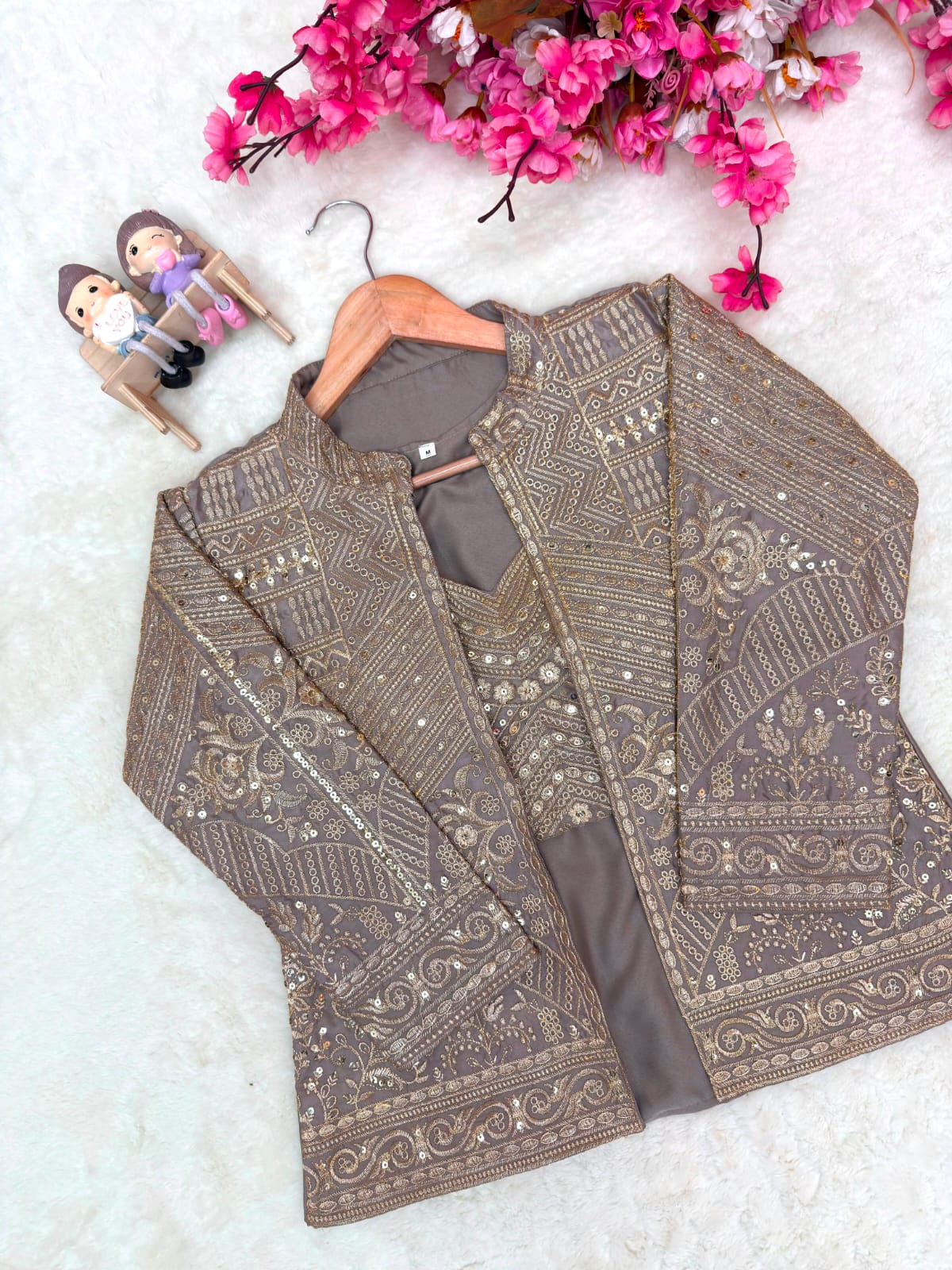 ENHANCE THE BEAUTY OF YOUR WARDROBE WITH THIS NEWLY LAUNCHED READY TO WEAR LEHENGA SAREE DESIGN SET